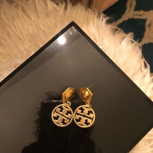 Tory Burch logo earrings